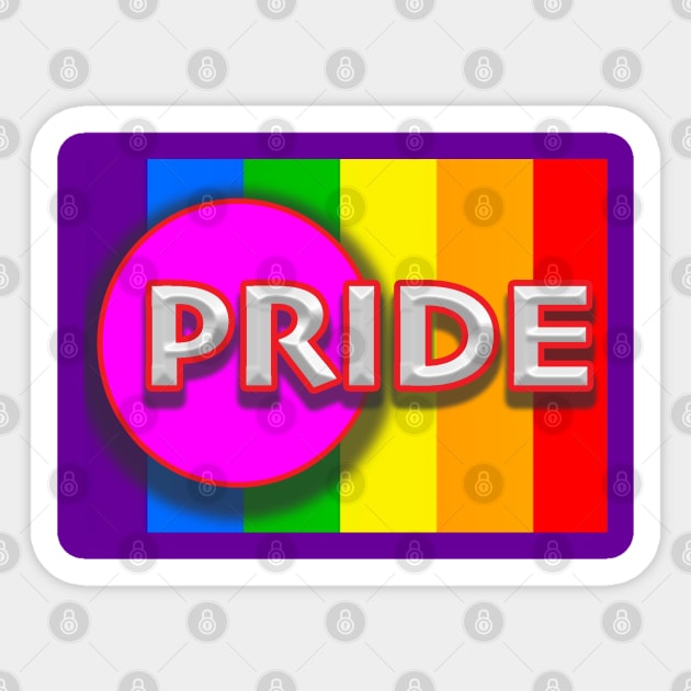 Pride Flag Circle Graphic Sticker by LupiJr